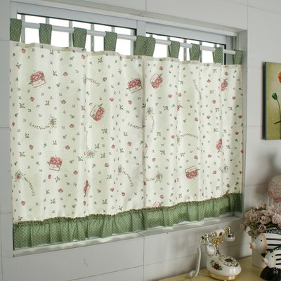 爱尚家特价门帘布艺半帘厨房布帘新品卫生间小窗帘成品隔断帘短帘