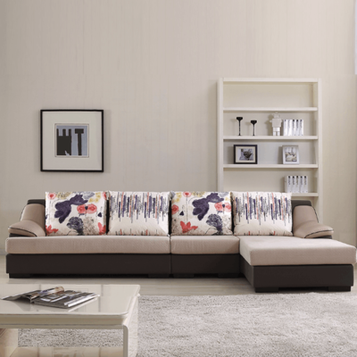 舒适与美观兼备 全友家居皮布艺沙发