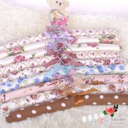 厂家批发木质衣架布艺衣服架